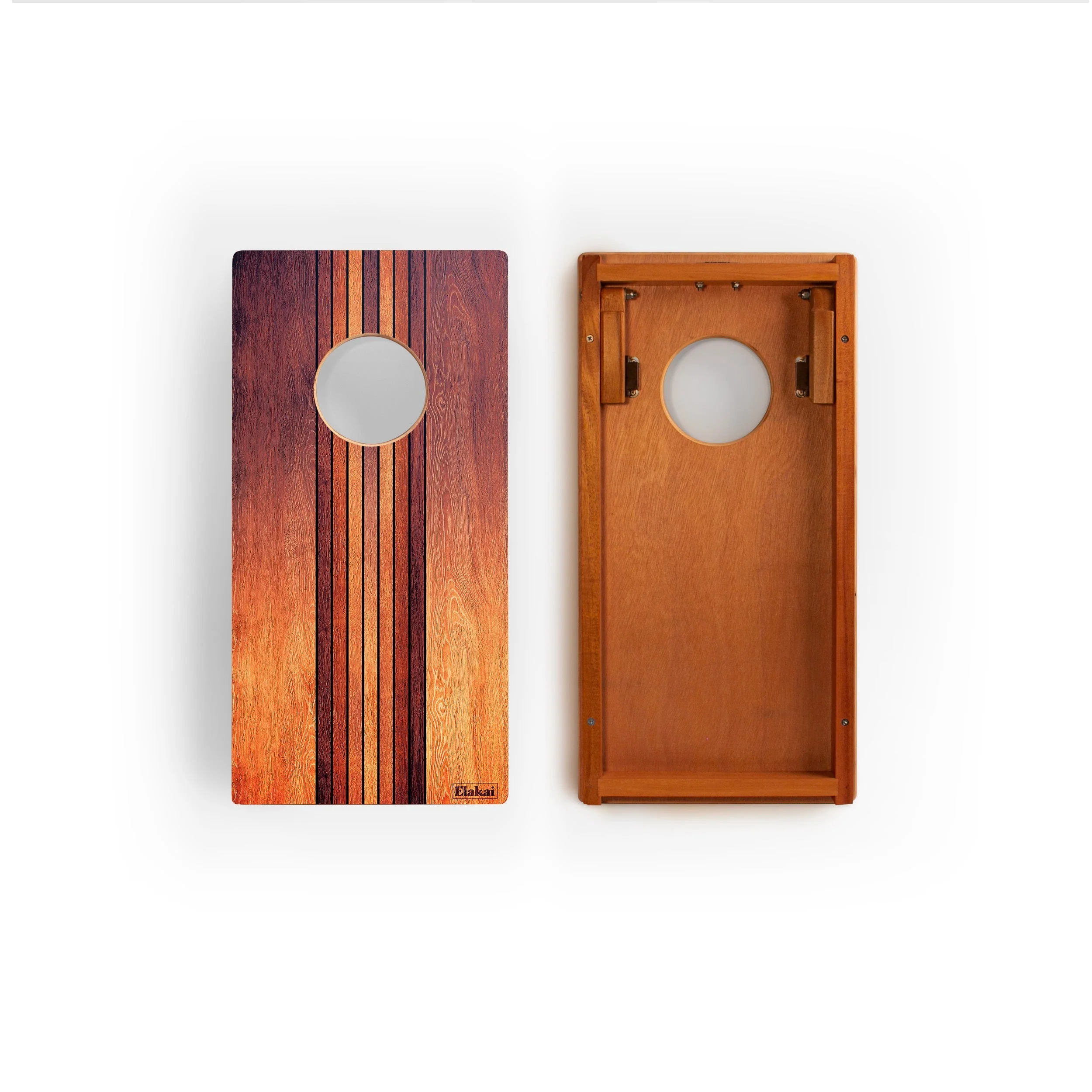 1ft x 2ft Graphic Wood Travel Cornhole Set | Natural Surf Beach Collection - Image 14