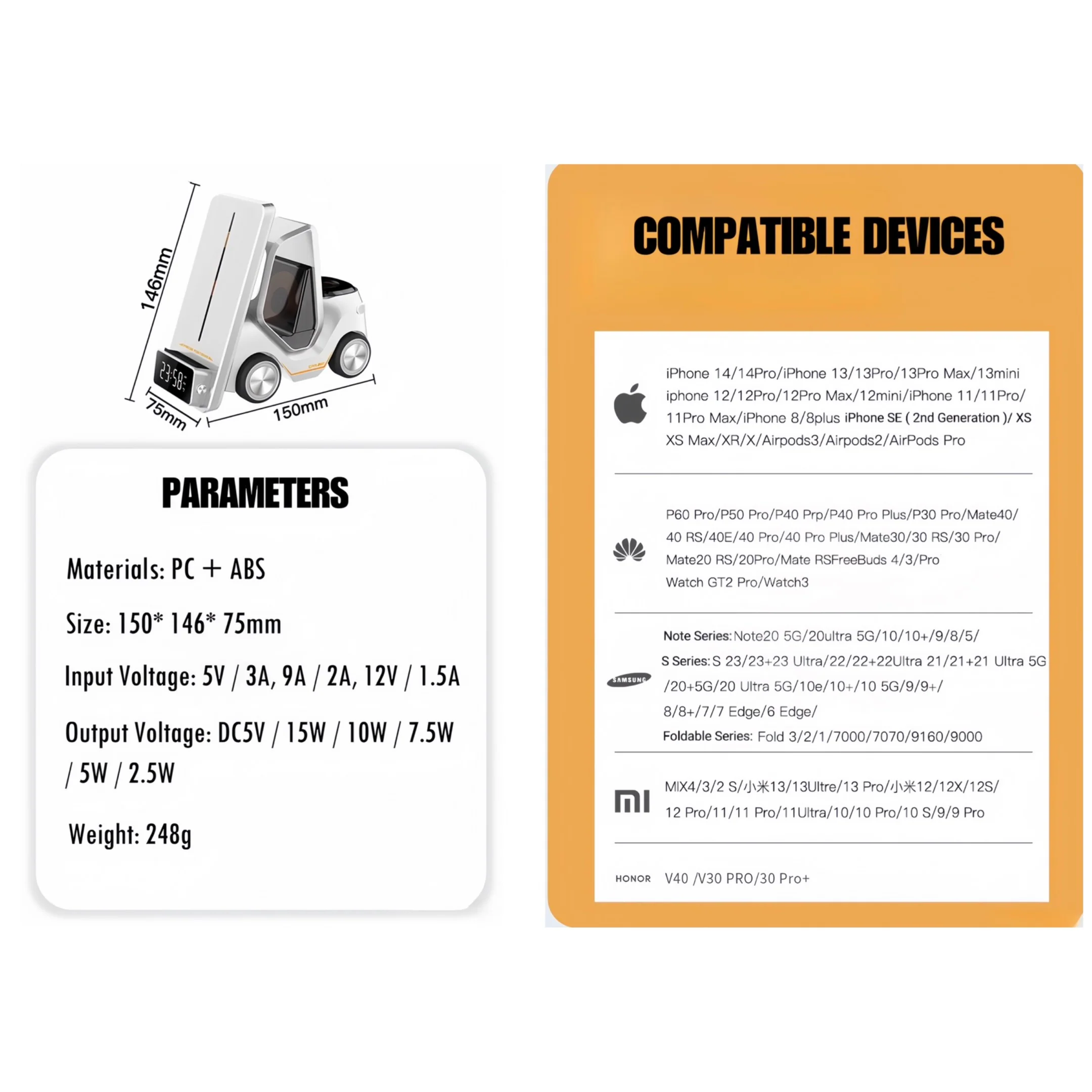 4 in 1 Forklift Fast Wireless Charging Station Dock for iPhone, AirPods & Apple Watch by INSPECIAL HOME - Image 10