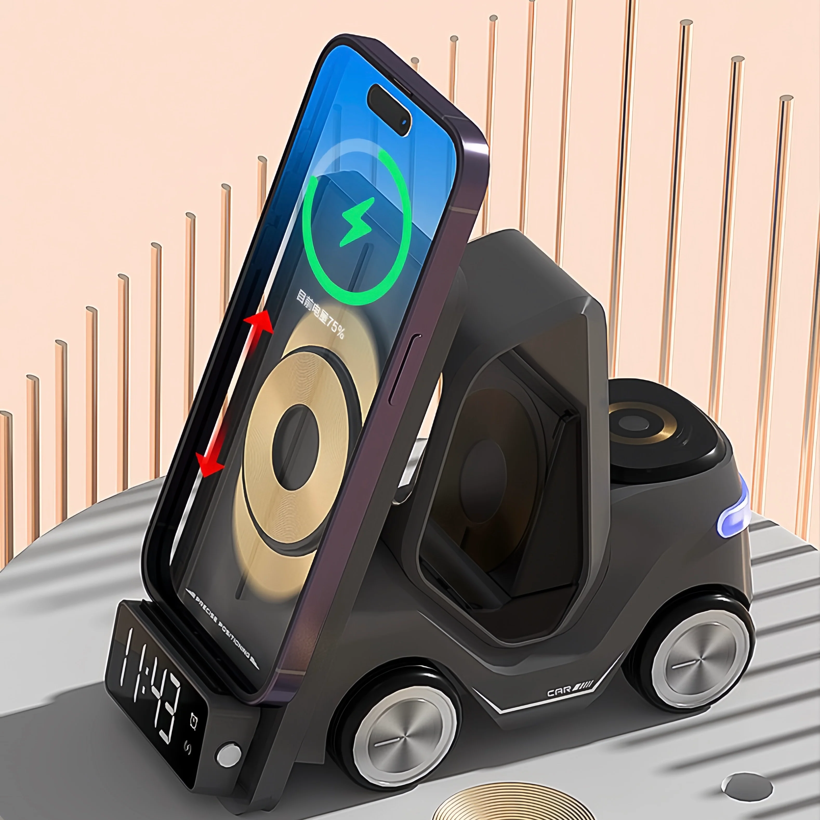 4 in 1 Forklift Fast Wireless Charging Station Dock for iPhone, AirPods & Apple Watch by INSPECIAL HOME - Image 5