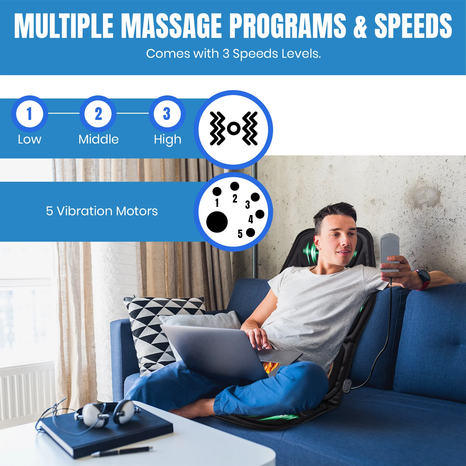 Chair Cushion With Heat and Vibration - Image 4