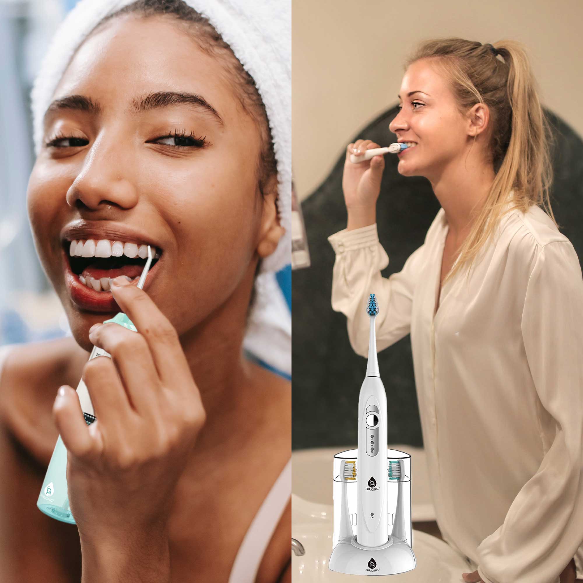 Rechargeable Toothbrush & Water Flosser Duo with Multi-Year Supply - Image 3