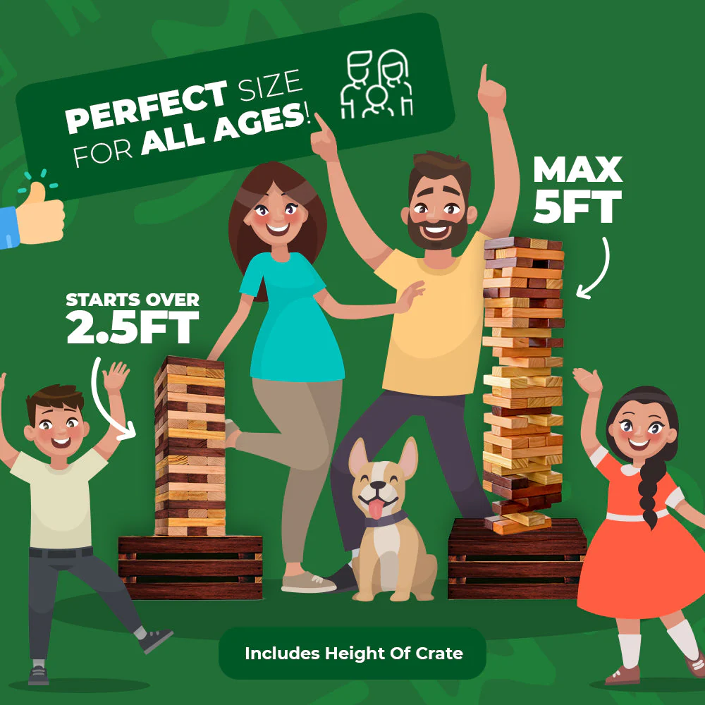 Reclaimed Wood Giant Tower Game - Image 5