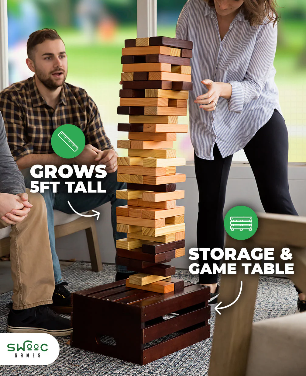 Reclaimed Wood Giant Tower Game - Image 7