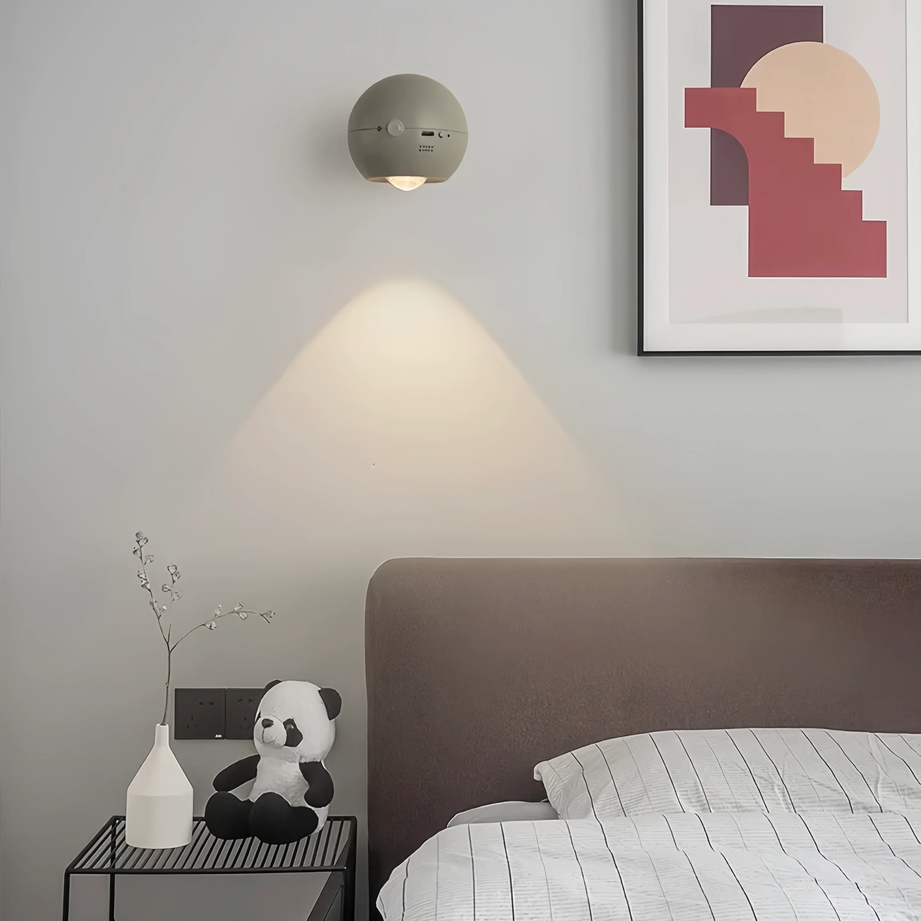 Space Age Motion Sensor Night Light: Punch-free Wall Accent Lighting, Dimmable Nursery Light, Portable Flash Light All-in-One by INSPECIAL HOME - Image 3