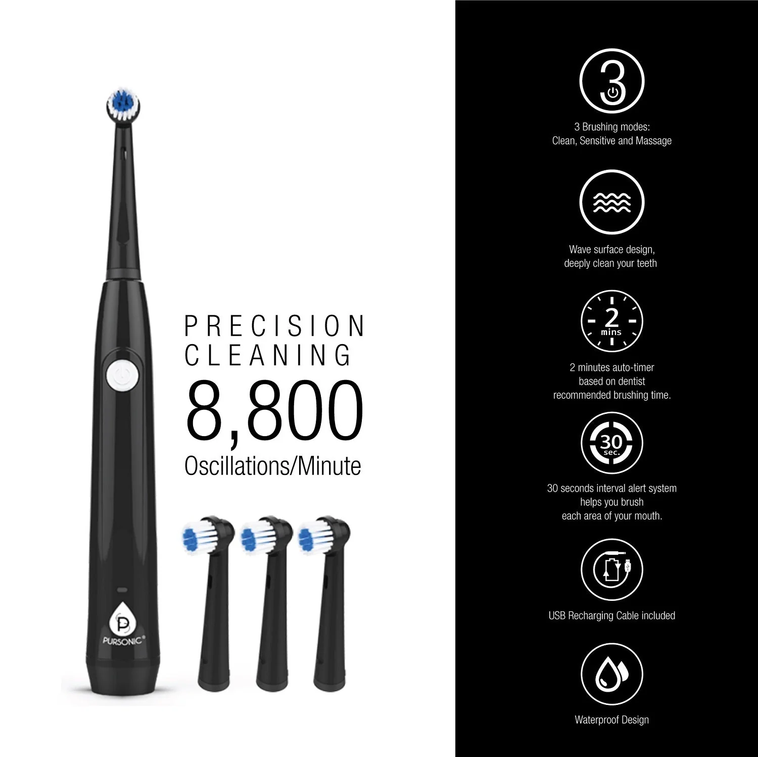 USB Rechargeable Rotary Toothbrush - Image 4