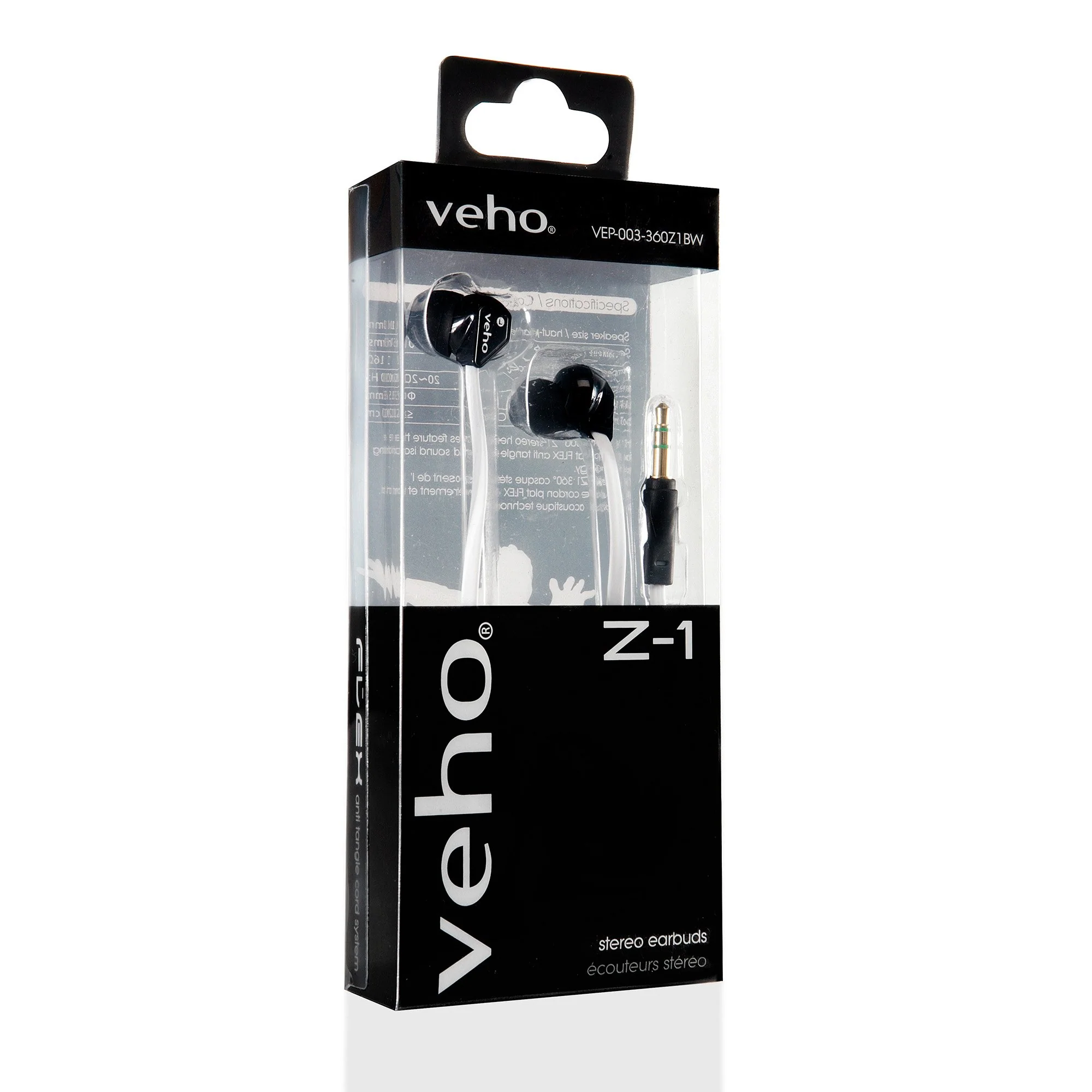 Veho 360 Z-1 Stereo Noise isolating Earphones with flex 'anti' tangle cord system - Image 4