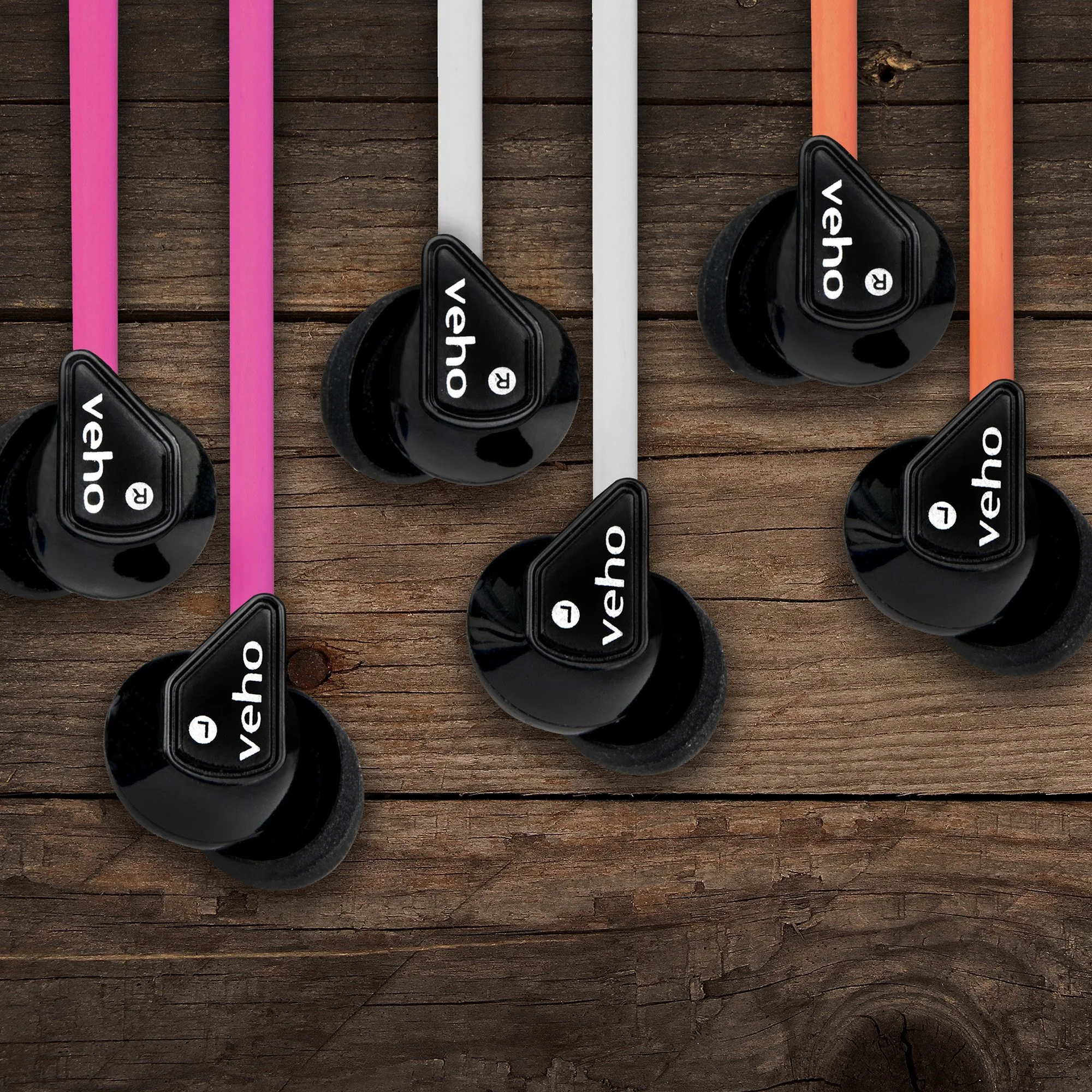 Veho 360 Z-1 Stereo Noise isolating Earphones with flex 'anti' tangle cord system - Pink - Image 6