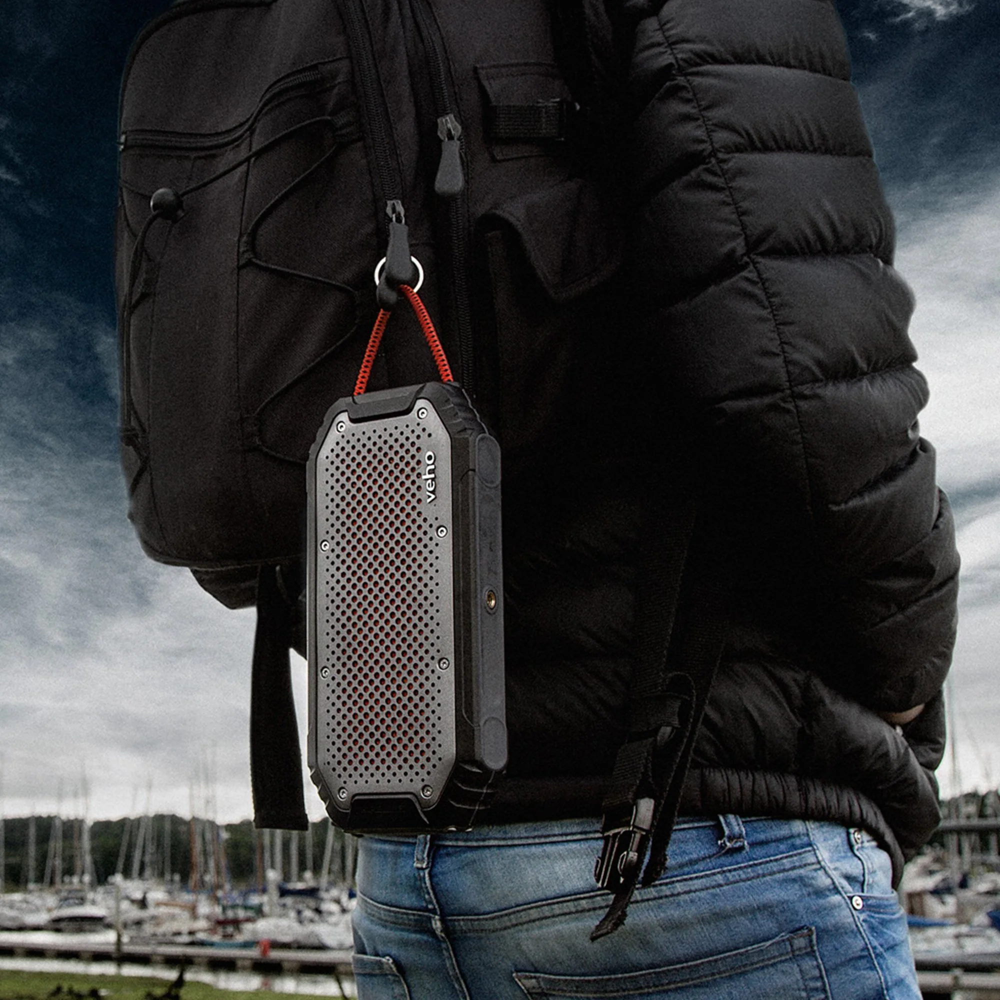 Veho MX-1 Water Resistant Rugged Bluetooth wireless Speaker with built-in power bank - Image 9