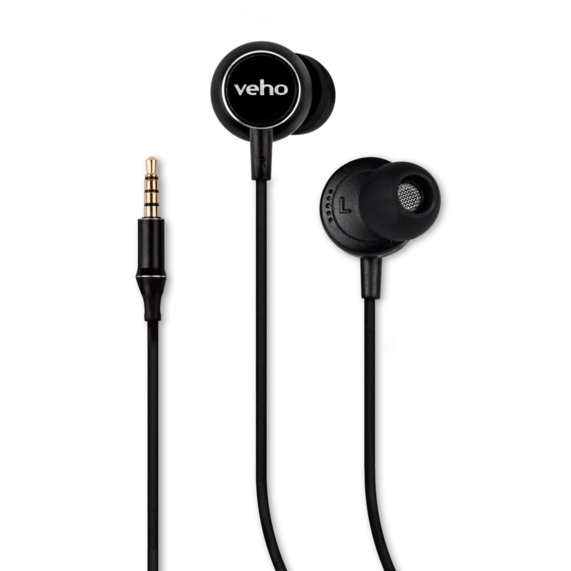 Veho Z-3 In-Ear Stereo Headphones with Built-in Microphone and Remote Control – Black - Image 5